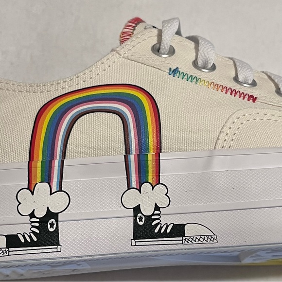 Converse Chuck Taylor All Star Lift Ox Platform Sneaker 9.5 Women/7.5 Men Egret - Picture 4 of 14